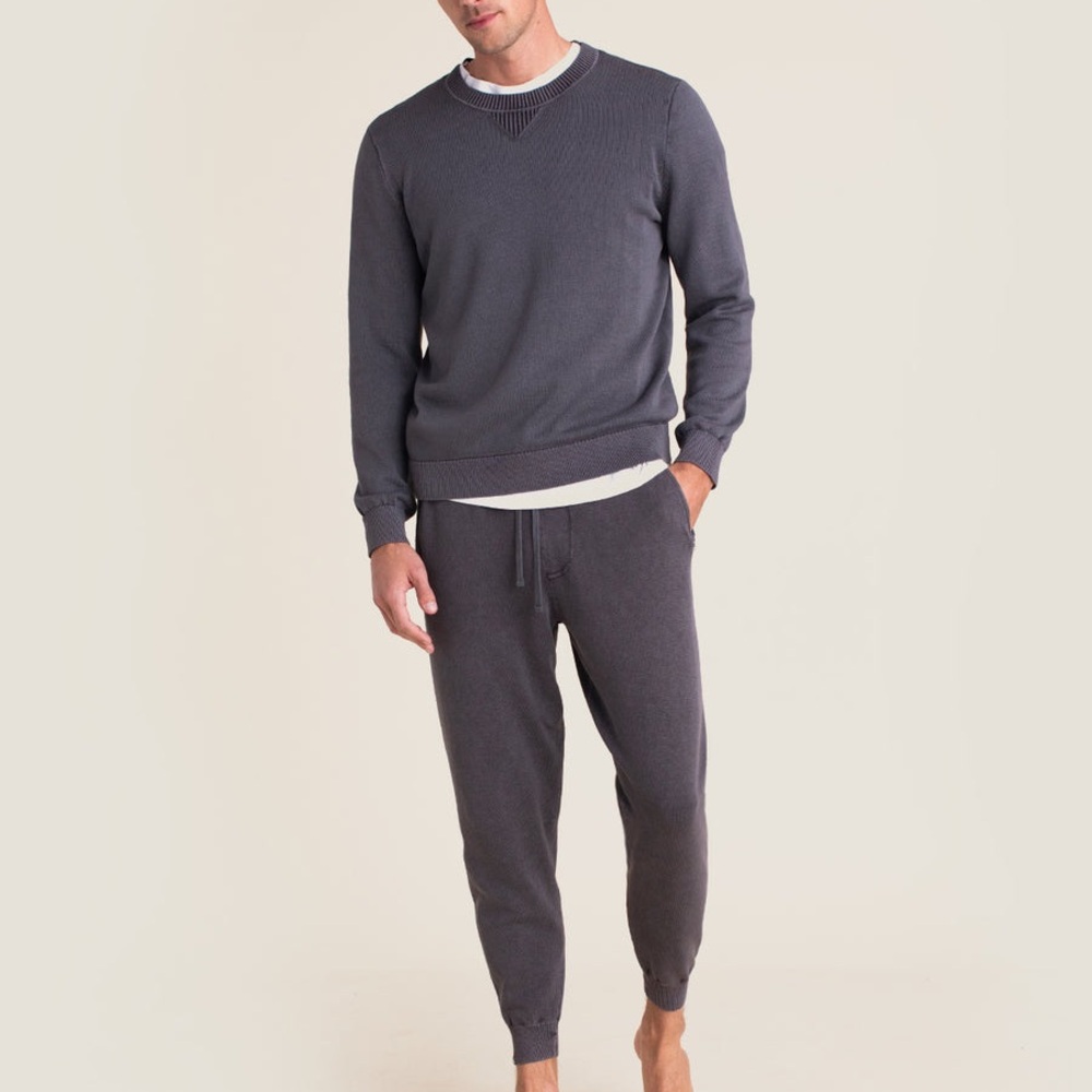 Barefoot Dreams Sunbleached Black Men’s Joggers. NWT Zipper Pockets Size LARGE